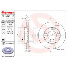 09.9545.11 BREMBO Тормозной диск