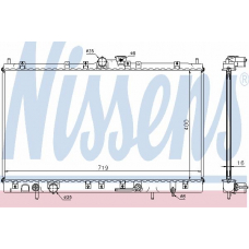 62805A NISSENS Радиатор, охлаждение двигателя