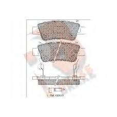 RB1888 R BRAKE Комплект тормозных колодок, дисковый тормоз