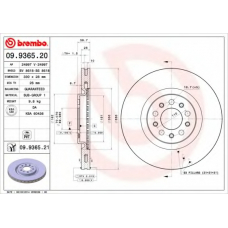 09.9365.21 BREMBO Тормозной диск