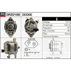 DRZ0186 DELCO REMY Генератор