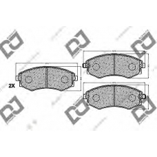 BP1102 DJ PARTS Комплект тормозных колодок, дисковый тормоз