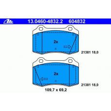 13.0460-4832.2 ATE Комплект тормозных колодок, дисковый тормоз