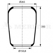 MLF8158 MERITOR Кожух пневматической рессоры