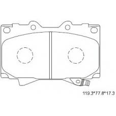 KD2208 ASIMCO Комплект тормозных колодок, дисковый тормоз