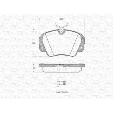 363702160371 MAGNETI MARELLI Комплект тормозных колодок, дисковый тормоз