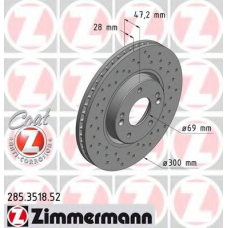 285.3518.52 ZIMMERMANN Тормозной диск