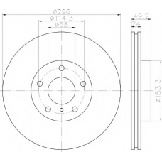 MDC2509 MINTEX Тормозной диск