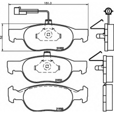 8DB 355 007-921 HELLA Комплект тормозных колодок, дисковый тормоз