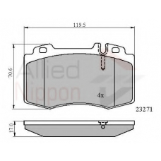 ADB01117 COMLINE Комплект тормозных колодок, дисковый тормоз