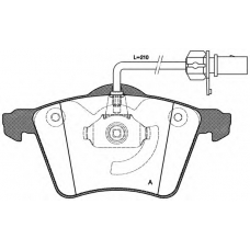 BPA0721.02 OPEN PARTS Комплект тормозных колодок, дисковый тормоз