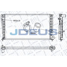 RA0070130 JDEUS Радиатор, охлаждение двигателя