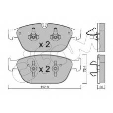 822-954-0 CIFAM Комплект тормозных колодок, дисковый тормоз