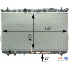 8MK 376 762-321 HELLA Радиатор, охлаждение двигателя