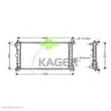 31-2271 KAGER Радиатор, охлаждение двигателя