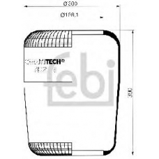 15037 FEBI Сильфон пневматической рессоры