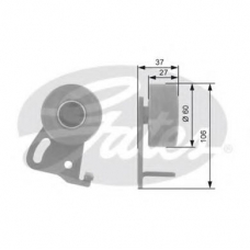 T41088 GATES Натяжной ролик, ремень грм