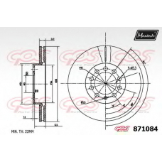 871084.0000 MAXTECH Тормозной диск