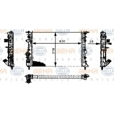 8MK 376 716-164 HELLA Радиатор, охлаждение двигателя