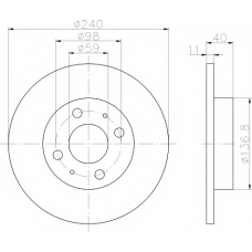 8DD 355 103-141 HELLA PAGID Тормозной диск