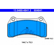13.0460-4841.2 ATE Комплект тормозных колодок, дисковый тормоз