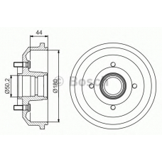 0 986 477 269 BOSCH Тормозной барабан