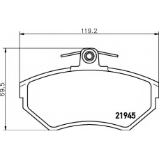 8DB 355 018-241 HELLA Комплект тормозных колодок, дисковый тормоз