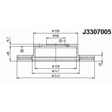 J3307005 NIPPARTS Тормозной диск