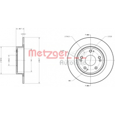 6110426 METZGER Тормозной диск