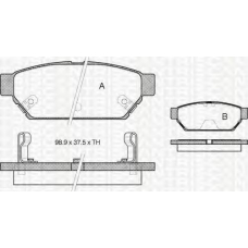 8110 42005 TRIDON Brake pads - rear