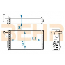 9101899 BEHR Heater core