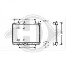 8349386 DIEDERICHS Радиатор, охлаждение двигателя