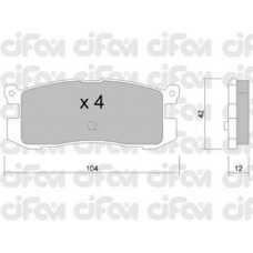822-233-0 CIFAM Комплект тормозных колодок, дисковый тормоз