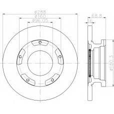 8DD 355 120-181 HELLA Тормозной диск