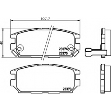 8DB 355 009-291 HELLA Комплект тормозных колодок, дисковый тормоз