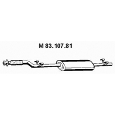 83.107.81 EBERSPACHER Средний глушитель выхлопных газов