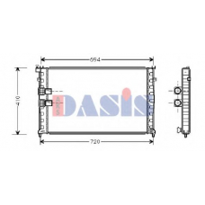 160480N AKS DASIS Радиатор, охлаждение двигателя