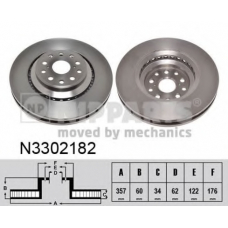 N3302182 NIPPARTS Тормозной диск