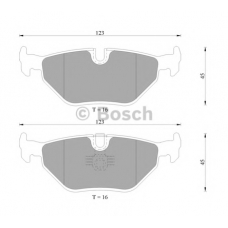 0 986 AB4 693 BOSCH Комплект тормозных колодок, дисковый тормоз