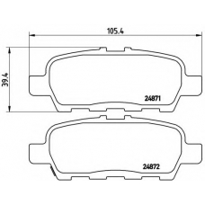 P 56 068 BREMBO Комплект тормозных колодок, дисковый тормоз