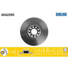 6042095 GIRLING Тормозной диск