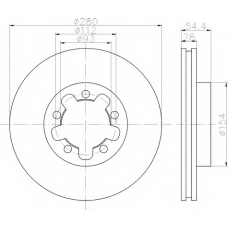 8DD 355 113-251 HELLA Тормозной диск