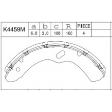 K4459M ASIMCO Комплект тормозных колодок