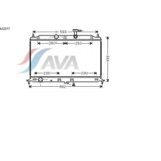 KA2077 AVA Радиатор, охлаждение двигателя