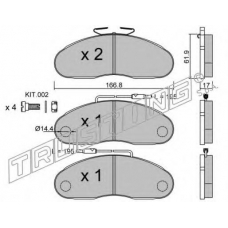 113.0 TRUSTING Комплект тормозных колодок, дисковый тормоз
