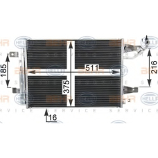 8FC 351 304-764 HELLA Конденсатор, кондиционер