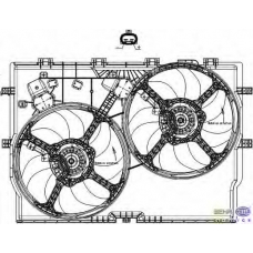 8EW 351 040-611 HELLA Вентилятор, охлаждение двигателя