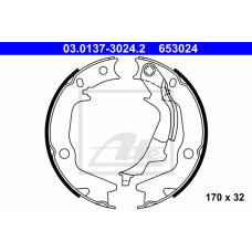 03.0137-3024.2 ATE Комплект тормозных колодок, стояночная тормозная с