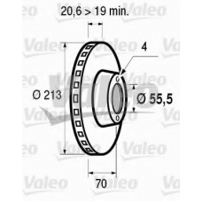 186237 VALEO Тормозной диск