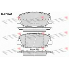 BL2738A1 FTE Комплект тормозных колодок, дисковый тормоз